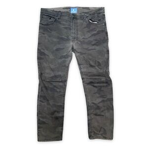 VTG 90s Jet Lag Camo Utility Pants Size 38x28 Green Black Camouflage Jeans